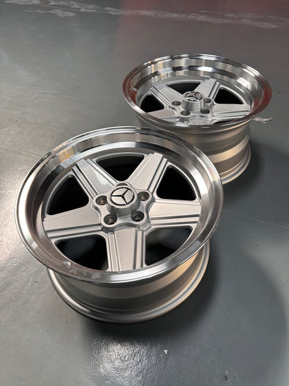 New 17X8 ET12 17X9 ET12 Mercedes Penta Design (4 wheel) Silver 5X112