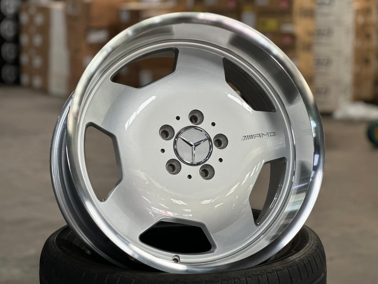 [Bundle] New 18X9 ET30 Monoblock AMG (2 wheel) Silver 5X112