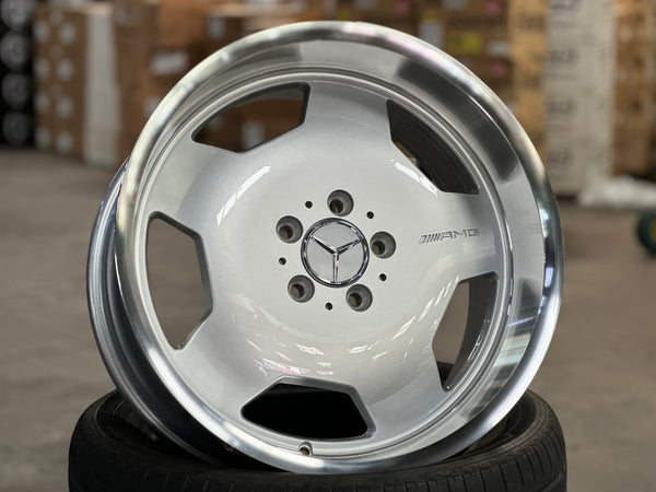 New 18X8 ET35 18X9 ET30 Monoblock AMG (4 wheel) Silver 5X112
