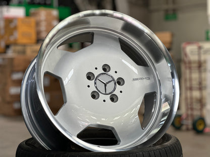 New 18X8 ET35 18x9 ET30 Mecedes Design Monoblock Rim (4 wheel) Gloss Silver 5X112