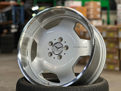 New 18X8 ET35 18x9 ET30 Mecedes Design Monoblock Rim (4 wheel) Gloss Silver 5X112