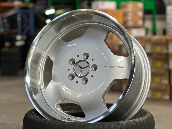 New 18X8 ET35 18X9 ET30 Monoblock AMG (4 wheel) Silver 5X112