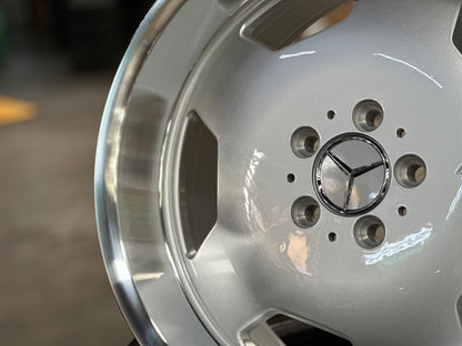 New 18X8 ET35 18x9 ET30 Mecedes Design Monoblock Rim (4 wheel) Gloss Silver 5X112