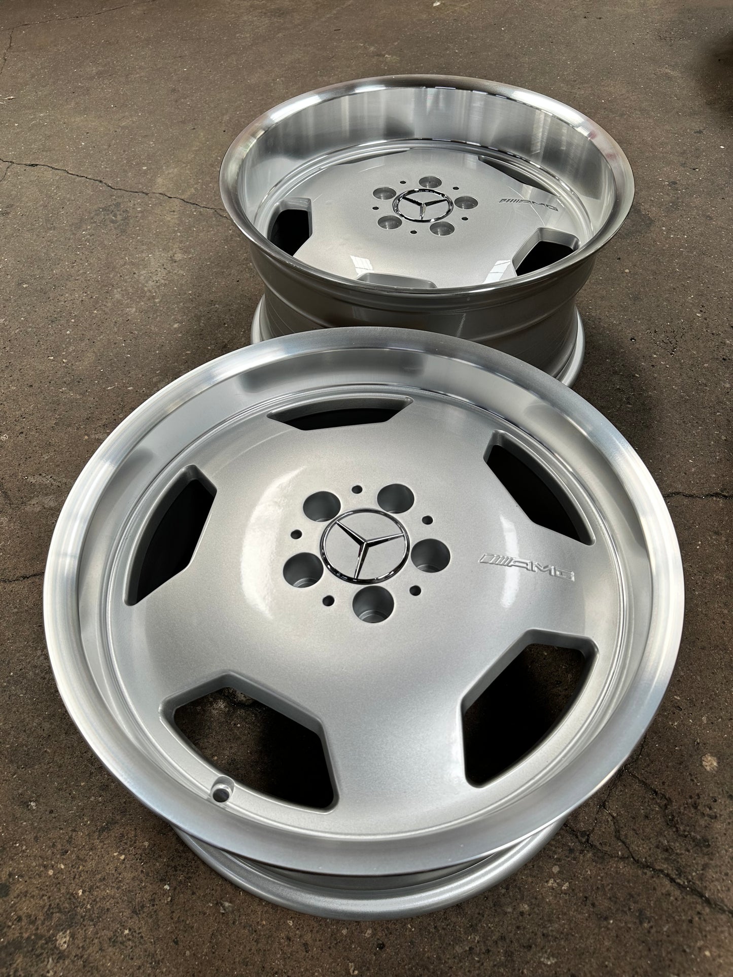 New 18X8 ET25 18X9 ET25 Monoblock AMG (4 wheel) Silver 5X112