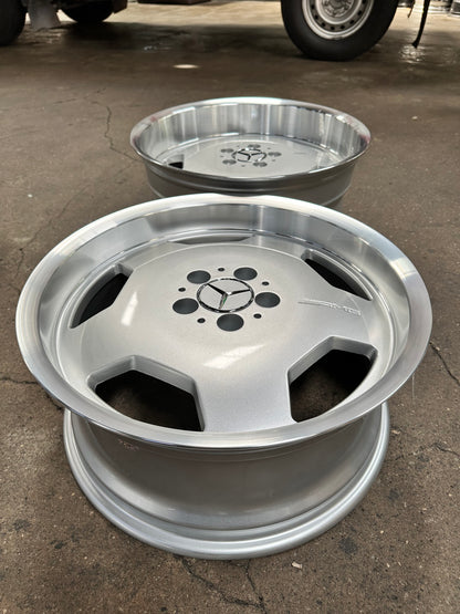 New 18X8 ET25 18X9 ET25 Monoblock AMG (4 wheel) Silver 5X112