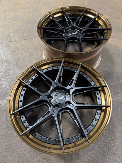 New 20x8.5 ET30 20x10 ET40 W2 W2C (4 wheel) 5x112 Black Gold
