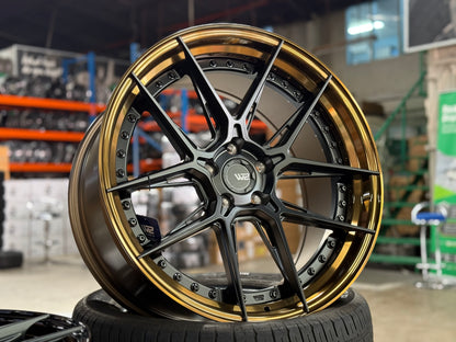 New 20x8.5 ET30 20x10 ET40 W2 W2C (4 wheel) 5x112 Black Gold