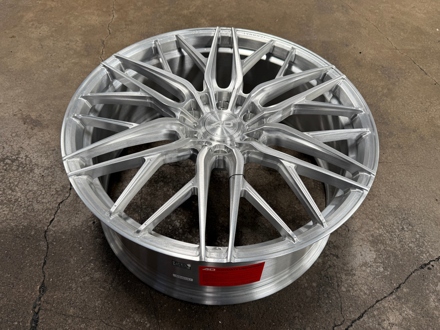 New 22x9 ET45 AD Wheel Forged 116 Land Cruiser LC300 Rim (4 wheel) Silver Brushed 6x139.7
