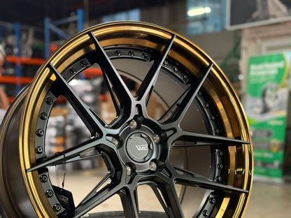 New 20x8.5 ET30 20x10 ET40 W2 W2C (4 wheel) 5x112 Black Gold
