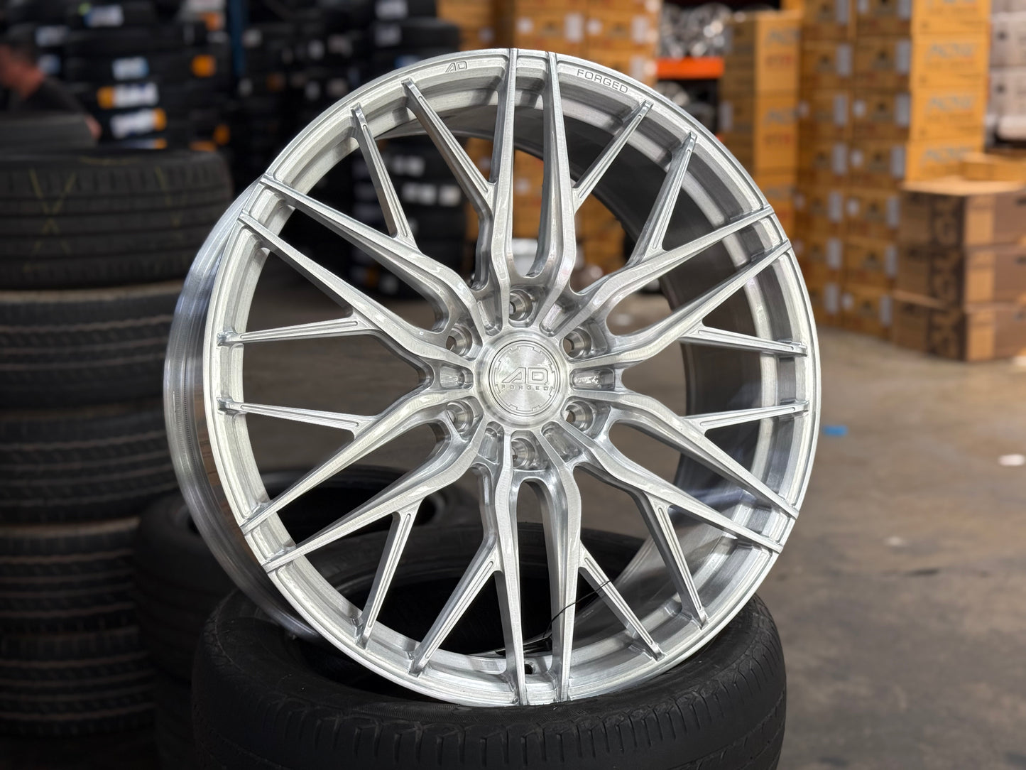 New 22x9 ET45 AD Wheel Forged 116 Land Cruiser LC300 Rim (4 wheel) Silver Brushed 6x139.7