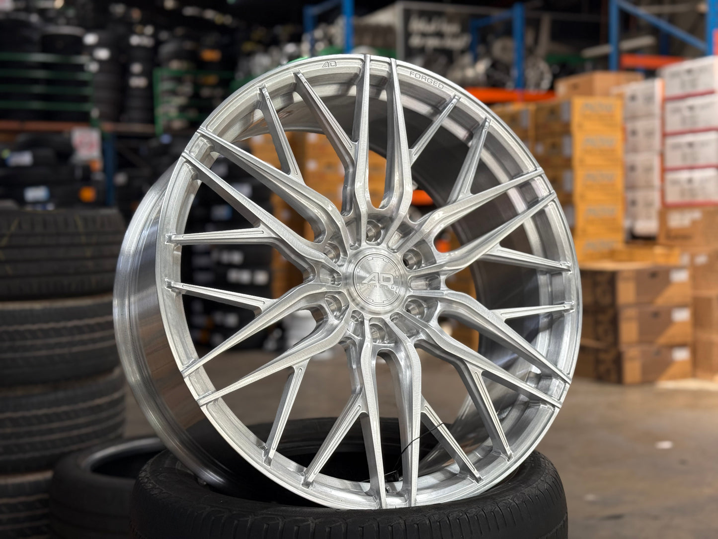 New 22x9 ET45 AD Wheel Forged 116 Land Cruiser LC300 Rim (4 wheel) Silver Brushed 6x139.7