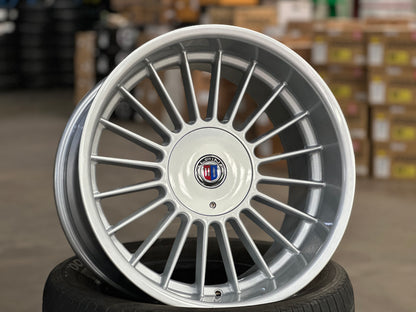 New 18X8.5 ET13 18X9.5 ET20 Staggered ALPINA (4 wheels) Gloss Metallic Silver 5X112