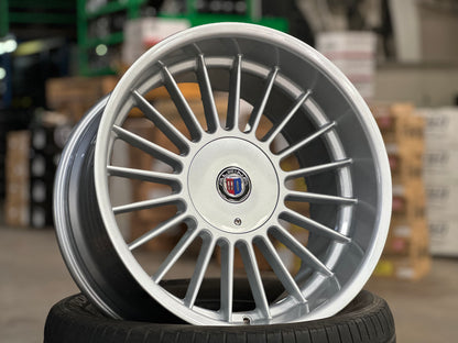 New 18X8.5 ET13 18X9.5 ET20 Staggered ALPINA (4 wheels) Gloss Metallic Silver 5X112