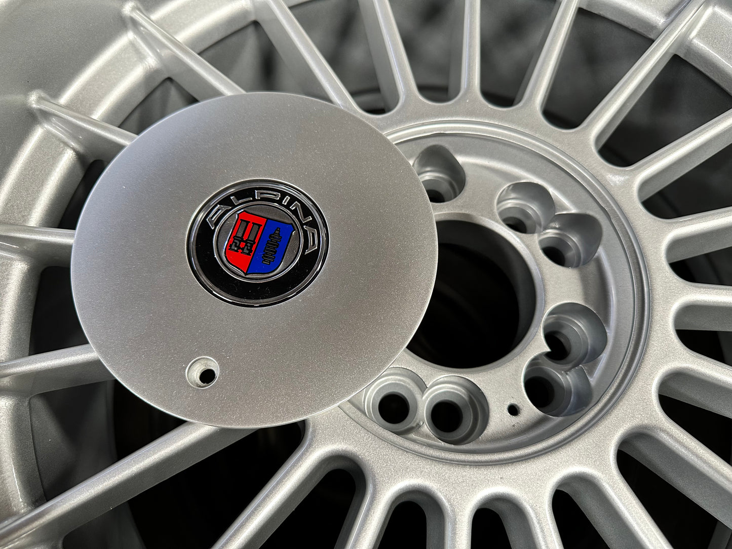 New 18X8.5 ET13 18X9.5 ET20 Staggered ALPINA (4 wheels) Gloss Metallic Silver 5X112