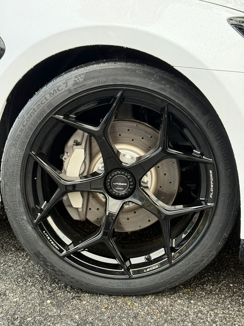 New 20x9 ET35 Lenso Vamos 5 Flow Formed Rim (4 Wheels) 5x114.3 Hyper Black
