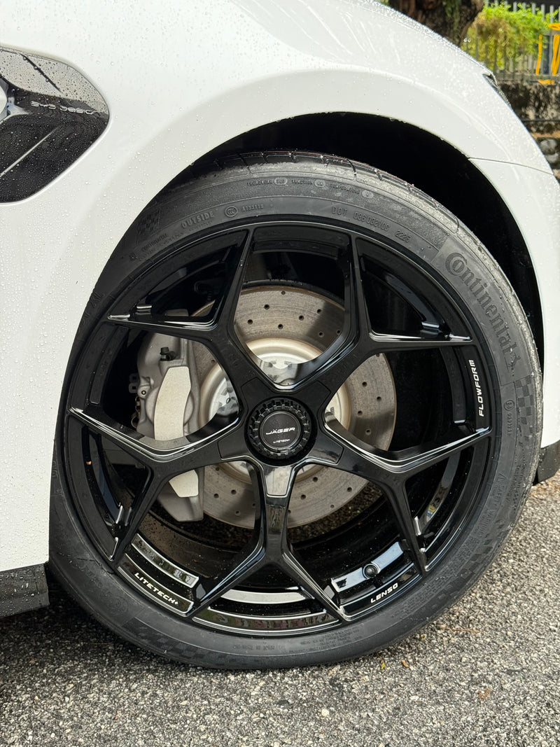 New 20x9 ET35 Lenso Vamos 5 Flow Formed Rim (4 Wheels) 5x114.3 Hyper Black