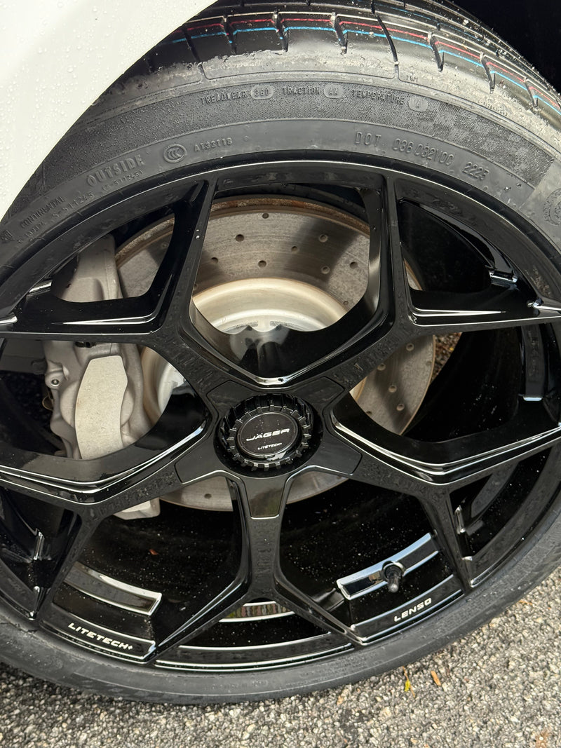 New 20x9 ET35 Lenso Vamos 5 Flow Formed Rim (4 Wheels) 5x114.3 Hyper Black