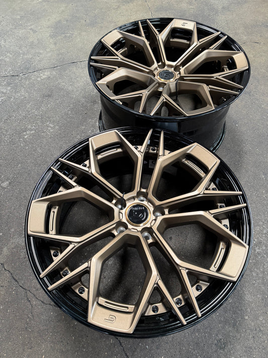New 20x8.5 ET30 20x10 ET40 G Forged GF11 (4 wheel) 5x112 Black Bronze