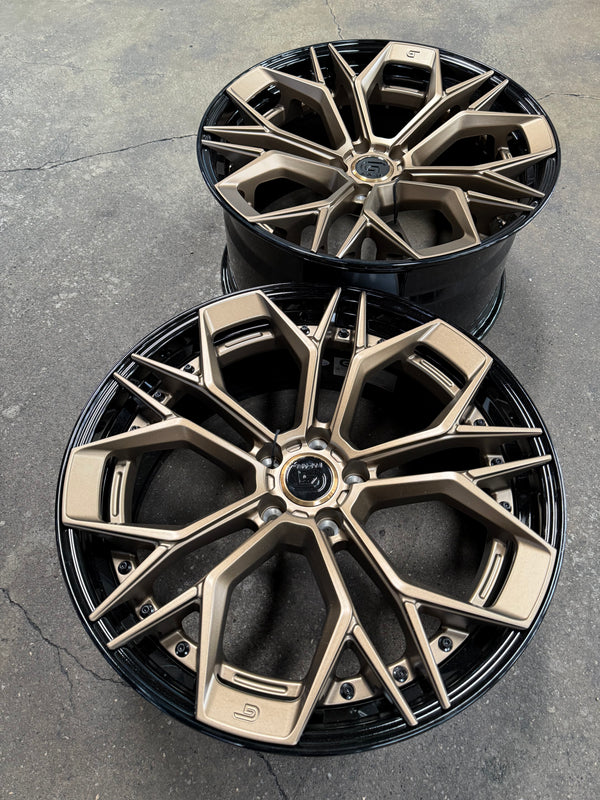 New 20x8.5 ET30 20x10 ET40 G Forged GF11 (4 wheel) 5x112 Black Bronze