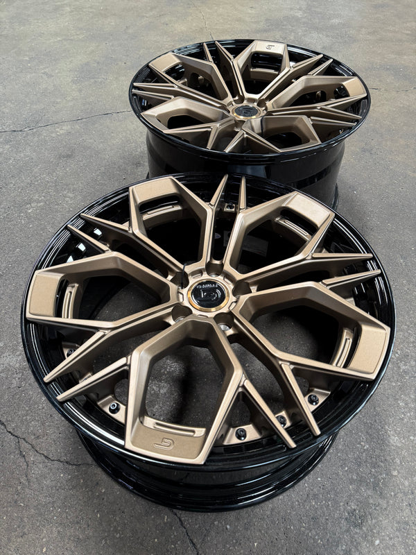 New 20x8.5 ET30 20x10 ET40 G Forged GF11 (4 wheel) 5x112 Black Bronze