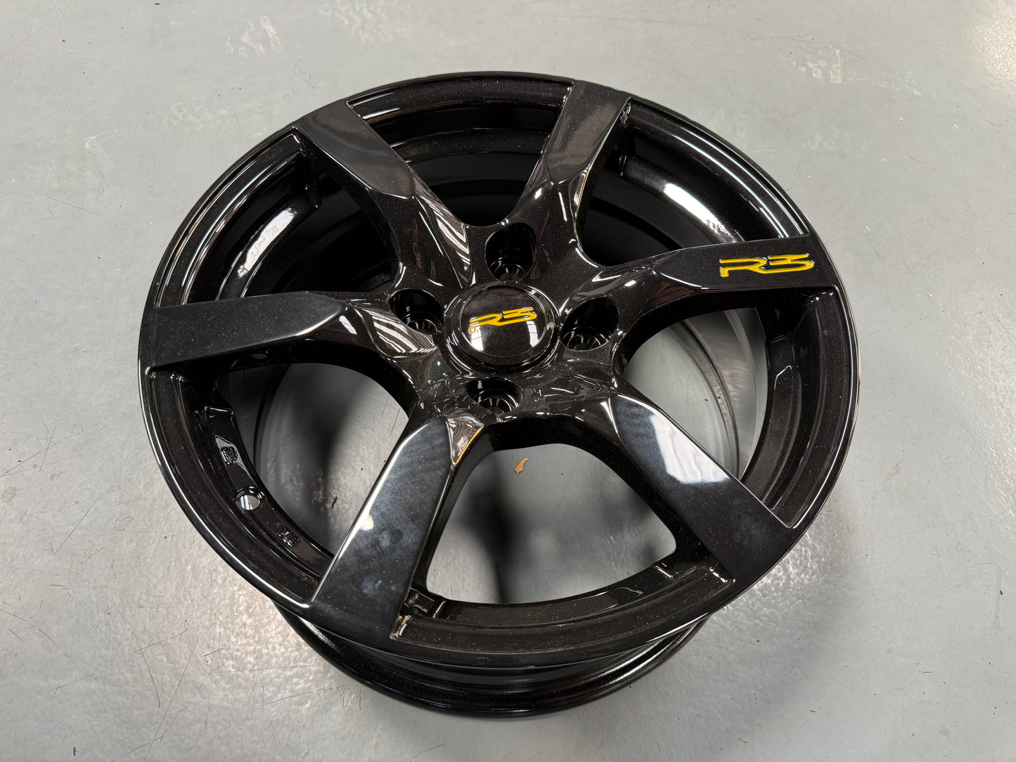 New 16x7 ET38 Proton R3 Rim (4 wheel) Black 4x114.3