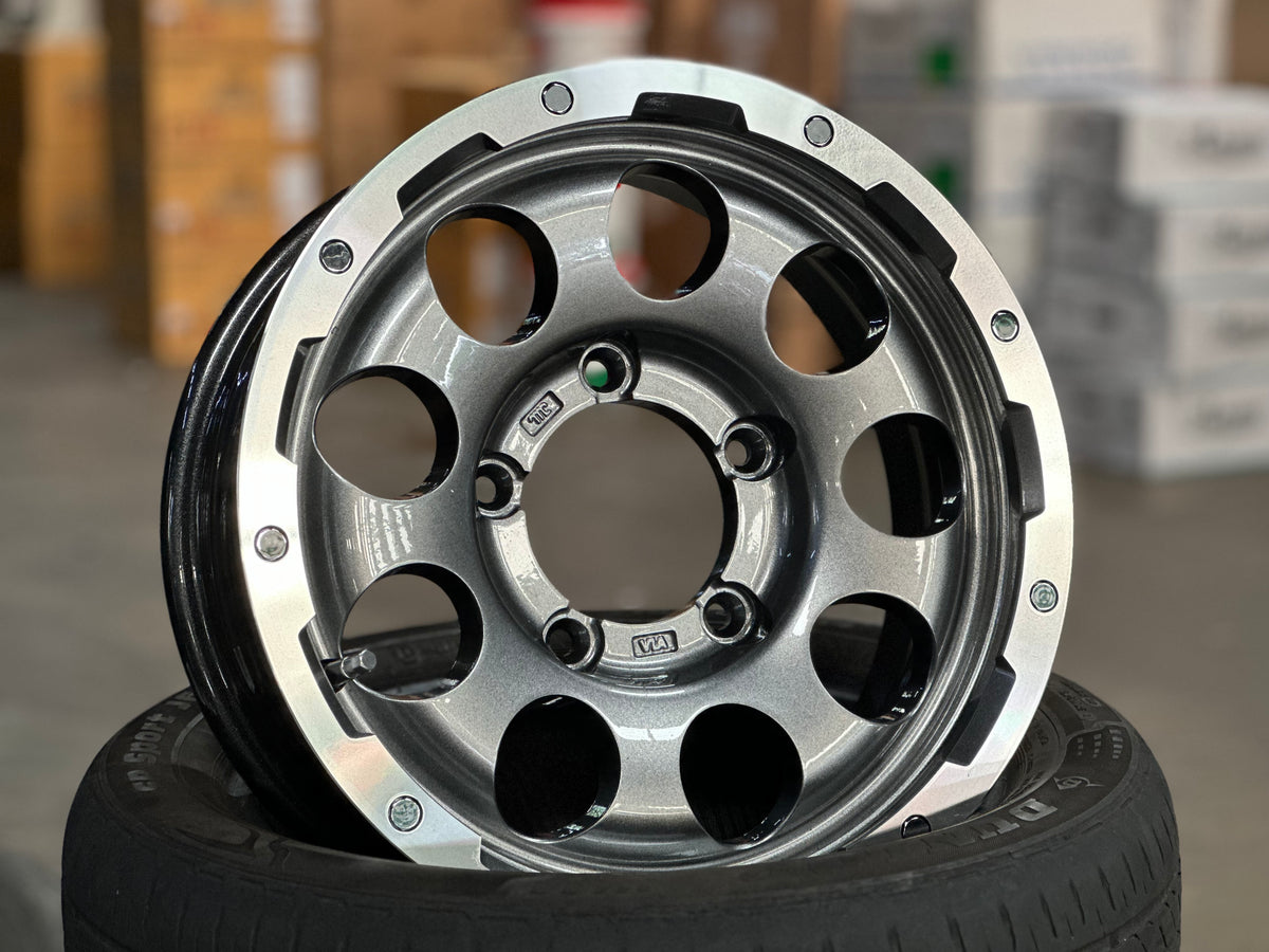 New 15 LEHRMEISTER LMG CS-9 Rim (5 wheel) Gun Metal Polished 5x139.7 (5 pcs)