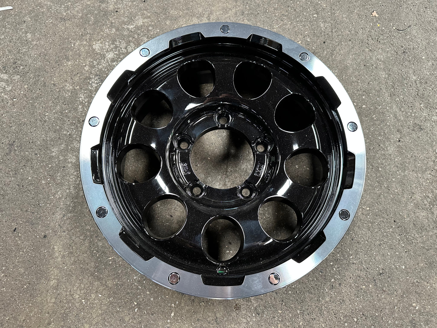 New 15 LEHRMEISTER LMG CS-9 Rim (5 wheel) Black Polished 5x139.7 (5 pcs)