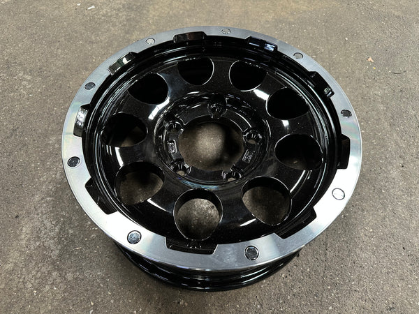 New 15 LEHRMEISTER LMG CS-9 Rim (5 wheel) Black Polished 5x139.7 (5 pcs)