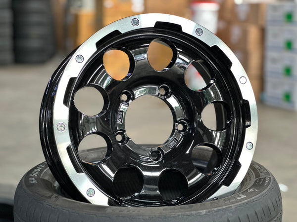 New 15 LEHRMEISTER LMG CS-9 Rim (5 wheel) Black Polished 5x139.7 (5 pcs)