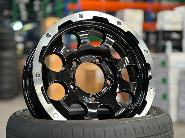 New 15 LEHRMEISTER LMG CS-9 Rim (5 wheel) Black Polished 5x139.7 (5 pcs)