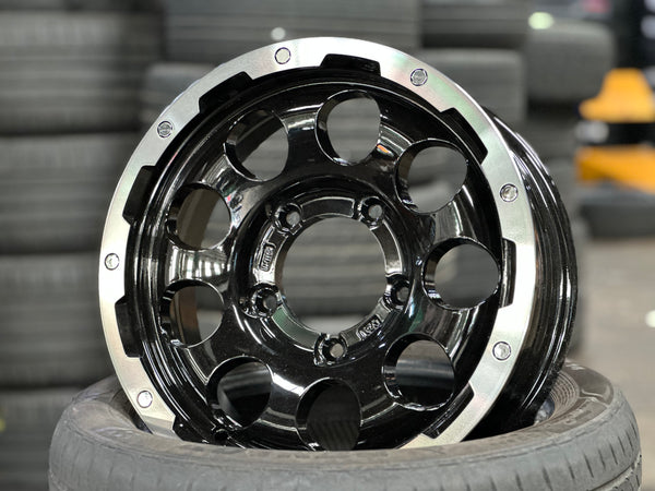 New 15 LEHRMEISTER LMG CS-9 Rim (5 wheel) Black Polished 5x139.7 (5 pcs)