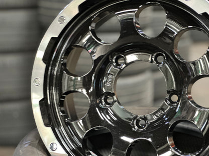 New 15 LEHRMEISTER LMG CS-9 Rim (5 wheel) Black Polished 5x139.7 (5 pcs)