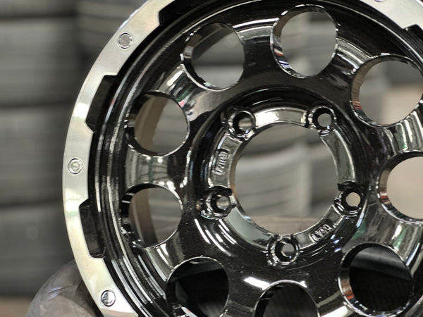 New 15 LEHRMEISTER LMG CS-9 Rim (5 wheel) Black Polished 5x139.7 (5 pcs)