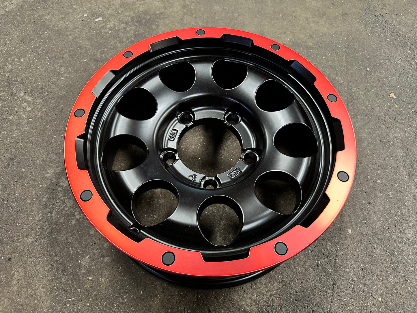 New 15 LEHRMEISTER LMG CS-9 Rim (5 wheel) Black Red 5x139.7 (5 pcs)