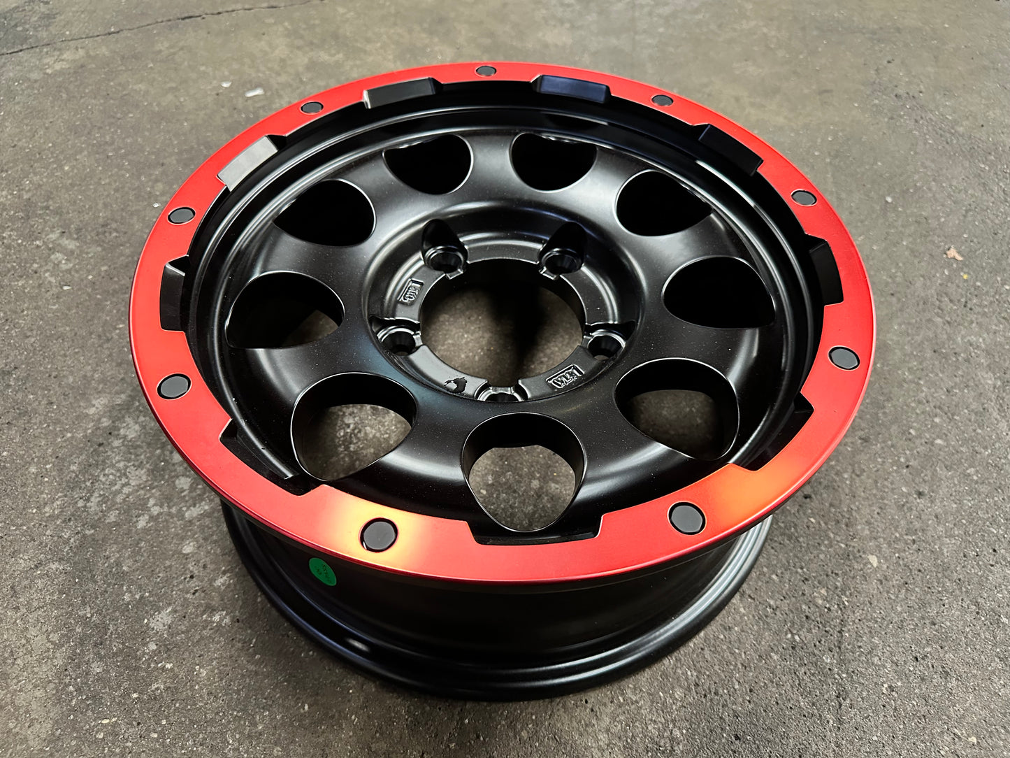 New 15 LEHRMEISTER LMG CS-9 Rim (5 wheel) Black Red 5x139.7 (5 pcs)