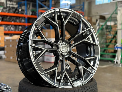 New 20x8.5 ET30 20x10 ET40 G Forged GF11 (4 wheel) 5x112 Hyper Dark