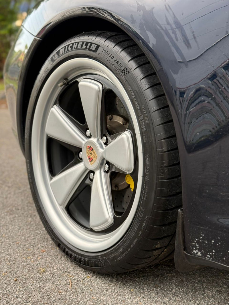 New 19x8.5 ET50 19x12 ET44 Overdrive Forged Porsche Fuchs Carrera 911 997 C4 C4S Turbo S Silver