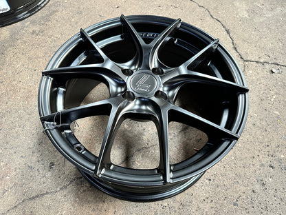 New 16X7 ET35 Lenso Jager Dyna Rim (4 wheel) Matt Black 4X100