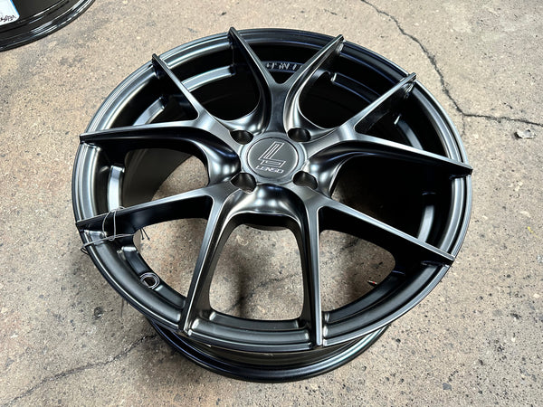 New 16X7 ET35 Lenso Jager Dyna Rim (4 wheel) Matt Black 4X100