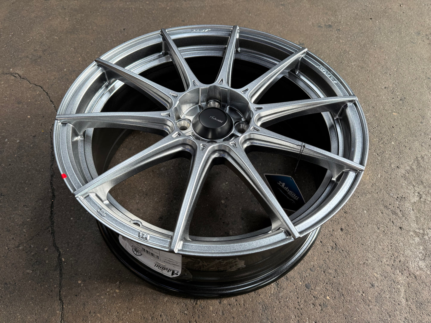 New 17X7J ET40 Advanti Storm S1 Rim (4 wheel) Gloss Silver 4X100