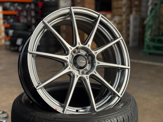 New 17X7J ET40 Advanti Storm S1 Rim (4 wheel) Gloss Silver 4X100
