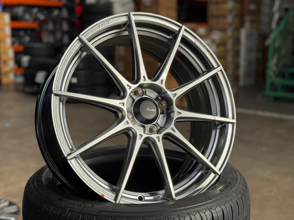 New 17X7J ET40 Advanti Storm S1 Rim (4 wheel) Gloss Silver 4X100