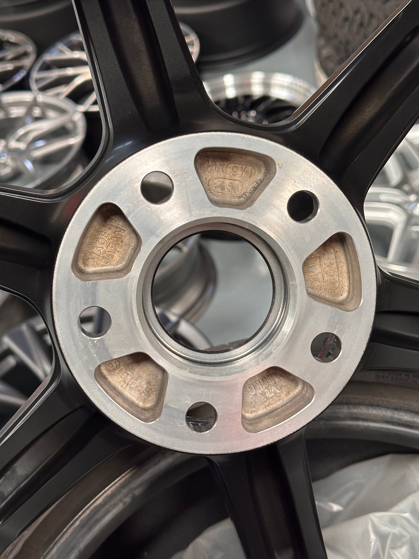 NEW 18x9.5 ET45 Rays TE37 Saga S Plus (4 wheel) 5X120 Dark Gunmetal