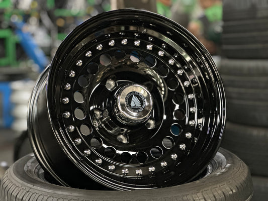 New 15 Daytona Jimny Rim (5 wheel) Black CH Rivert 5X139.7