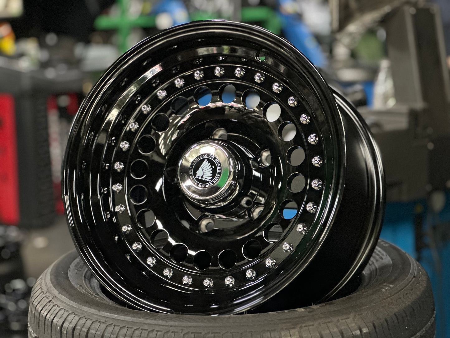 New 15 Daytona Jimny Rim (5 wheel) Black CH Rivert 5X139.7