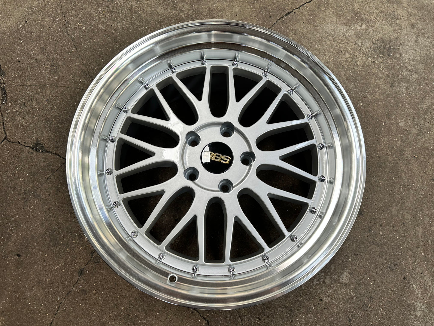 New 19X8.5 ET38 19X9.5 ET35 BBS LM Design Rim (4 wheel) Gloss Silver 5X114.3