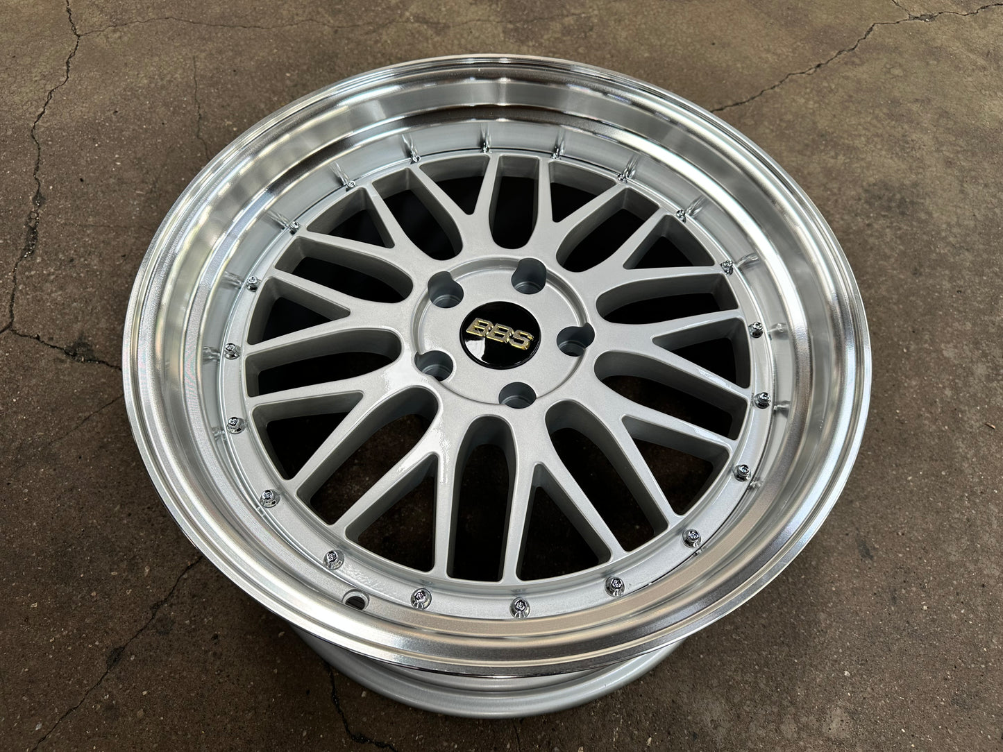 New 19X8.5 ET38 19X9.5 ET35 BBS LM Design Rim (4 wheel) Gloss Silver 5X114.3
