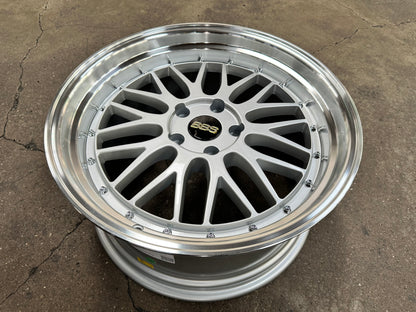 New 19X8.5 ET38 19X9.5 ET35 BBS LM Design Rim (4 wheel) Gloss Silver 5X114.3