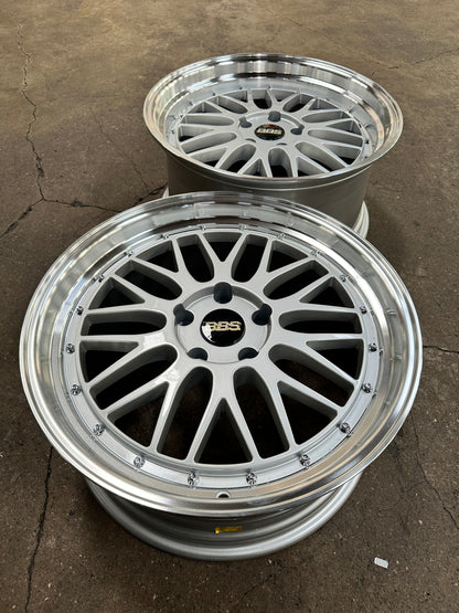 New 19X8.5 ET38 19X9.5 ET35 BBS LM Design Rim (4 wheel) Gloss Silver 5X114.3