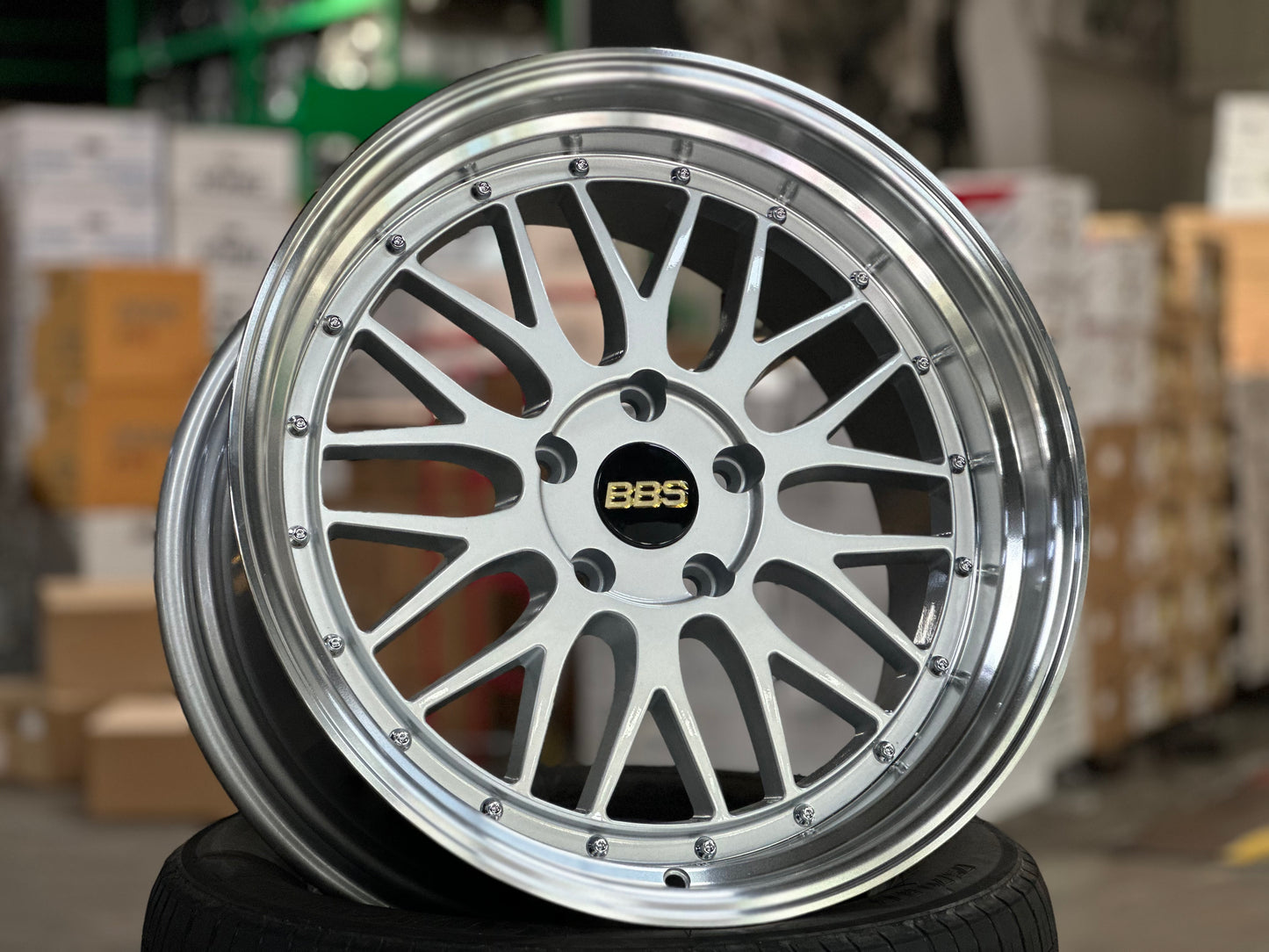 New 19X8.5 ET38 19X9.5 ET35 BBS LM Design Rim (4 wheel) Gloss Silver 5X114.3